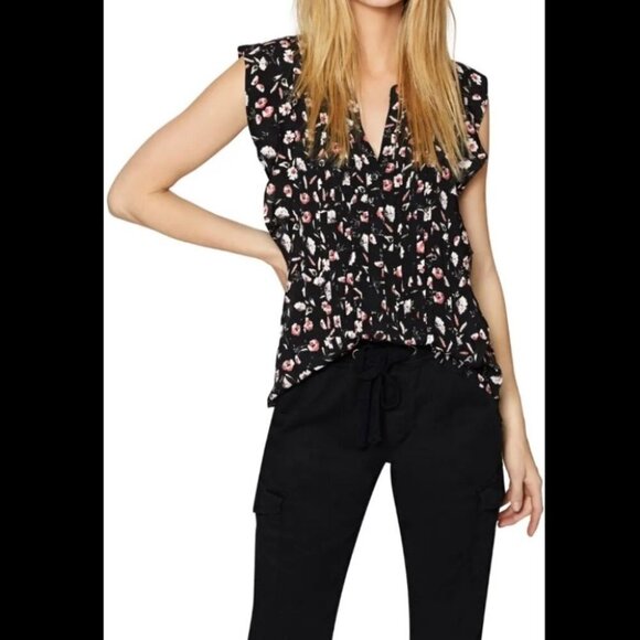 SANCTUARY Lillian Ruffled Floral  Top - Picture 1 of 14